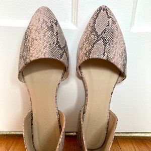 Wild Diva Lounge Snakeskin Pippa d’Orsay Flat - Sz 9